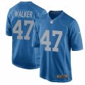Detroit Lions #47 Tracy Walker Game Blue Alternate NFL Jersey