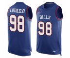 Buffalo Bills #98 Star Lotulelei Limited Royal Blue Player Name & Number Tank Top Football Jersey