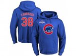 Chicago Cubs #38 Carlos Zambrano Blue 2016 World Series Champions Primary Logo Pullover Baseball Hoodie