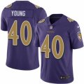 Baltimore Ravens #40 Kenny Young Limited Purple Rush Vapor Untouchable NFL Jersey