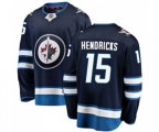 Winnipeg Jets #15 Matt Hendricks Fanatics Branded Navy Blue Home Breakaway NHL Jersey