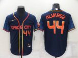Houston Astros #44 Yordan Alvarez Number 2022 Navy Blue City Connect Game Stitched Jersey