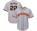San Francisco Giants #22 Yangervis Solarte Replica Grey Road Cool Base Baseball Jersey