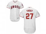 Los Angeles Angels of Anaheim #27 Mike Trout White Flexbase Authentic Collection MLB Jersey
