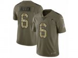 New England Patriots #6 Ryan Allen Limited Olive Camo 2017 Salute to Service NFL Jersey
