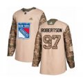 New York Rangers #97 Matthew Robertson Authentic Camo Veterans Day Practice Hockey Jersey