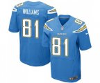 Los Angeles Chargers #81 Mike Williams Elite Electric Blue Alternate Football Jersey