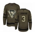 Pittsburgh Penguins #3 Jack Johnson Authentic Green Salute to Service Hockey Jersey