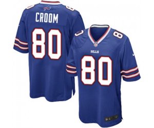 Buffalo Bills #80 Jason Croom Game Royal Blue Team Color Football Jersey