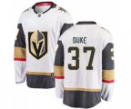 Vegas Golden Knights #37 Reid Duke Authentic White Away Fanatics Branded Breakaway NHL Jersey