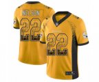 Pittsburgh Steelers #22 Steven Nelson Limited Gold Rush Drift Fashion Football Jersey
