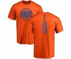 New York Knicks #1 Bobby Portis Orange One Color Backer T-Shirt