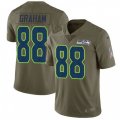 Seattle Seahawks #88 Jimmy Graham Limited Olive 2017 Salute to Service NFL Jersey