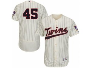 Minnesota Twins #45 Phil Hughes Cream Flexbase Authentic Collection MLB Jersey