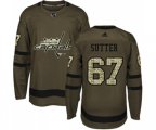 Washington Capitals #67 Riley Sutter Authentic Green Salute to Service NHL Jersey
