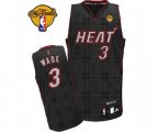Miami Heat #3 Dwyane Wade Authentic Black Rhythm Fashion Finals Patch Basketball Jersey