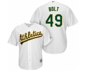 Oakland Athletics Skye Bolt Replica White Home Cool Base Baseball Player Jersey