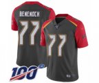 Tampa Bay Buccaneers #77 Caleb Benenoch Limited Gray Inverted Legend 100th Season Football Jersey
