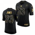 Green Bay Packers #33 Aaron Jones Nike 2020 Salute to Service Black Golden Limited Jersey