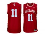 Men's Indiana Hoosiers Isiah Thomas #11 Big 10 Patch College Basketball Authentic Jerseys - Red