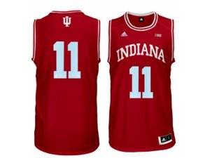 Men\'s Indiana Hoosiers Isiah Thomas #11 Big 10 Patch College Basketball Authentic Jerseys - Red
