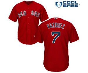 Boston Red Sox #7 Christian Vazquez Replica Red Alternate Home Cool Base Baseball Jersey