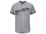 Milwaukee Brewers Majestic Road Blank Gray Flex Base Authentic Collection Team Jersey