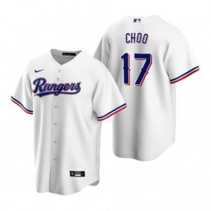 Nike Texas Rangers #17 Shin-Soo Choo White Home Stitched Baseball Jersey