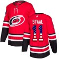 Carolina Hurricanes #11 Jordan Staal Authentic Red USA Flag Fashion NHL Jersey