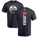 Edmonton Oilers #36 Jussi Jokinen Navy Blue Backer T-Shirt