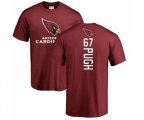 Arizona Cardinals #67 Justin Pugh Maroon Backer T-Shirt