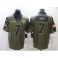 New Orleans Saints #7 Taysom Hill Nike Olive 2021 Salute To Service Limited Player Jersey