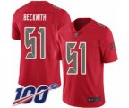 Tampa Bay Buccaneers #51 Kendell Beckwith Limited Red Rush Vapor Untouchable 100th Season Football Jersey