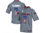 2016 US Flag Fashion-Men's South Carolina Gamecocks Jadeveon Clowney #7 College Football Jersey - Grey