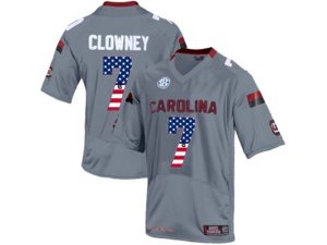 2016 US Flag Fashion-Men\'s South Carolina Gamecocks Jadeveon Clowney #7 College Football Jersey - Grey