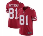 San Francisco 49ers #81 Jordan Matthews Red Team Color Vapor Untouchable Limited Player Football Jersey