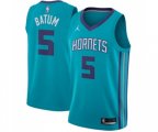 Charlotte Hornets #5 Nicolas Batum Authentic Teal Basketball Jersey - Icon Edition