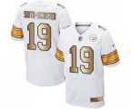 Pittsburgh Steelers #19 JuJu Smith-Schuster Elite White Gold Football Jersey