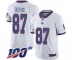 New York Giants #87 Sterling Shepard Limited White Rush Vapor Untouchable 100th Season Football Jersey