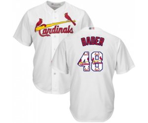 St. Louis Cardinals #48 Harrison Bader Authentic White Team Logo Fashion Cool Base Baseball Jersey