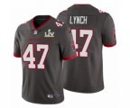 Tampa Bay Buccaneers #47 John Lynch Pewter 2021 Super Bowl LV Jersey