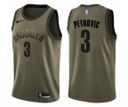Brooklyn Nets #3 Drazen Petrovic Swingman Green Salute to Service NBA Jersey