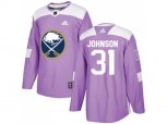 Adidas Buffalo Sabres #31 Chad Johnson Purple Authentic Fights Cancer Stitched NHL Jersey