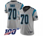 Carolina Panthers #70 Trai Turner Silver Inverted Legend Limited 100th Season Football Jersey