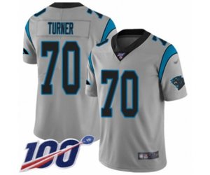 Carolina Panthers #70 Trai Turner Silver Inverted Legend Limited 100th Season Football Jersey