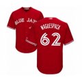Toronto Blue Jays #62 Jacob Waguespack Authentic Scarlet Alternate Baseball Player Jersey