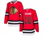 Chicago Blackhawks #18 Denis Savard Authentic Red Drift Fashion NHL Jersey