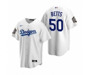 Los Angeles Dodgers Mookie Betts White 2020 World Series Replica Jersey