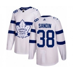 Toronto Maple Leafs #38 Rasmus Sandin Authentic White 2018 Stadium Series Hockey Jersey