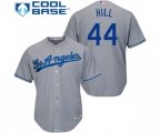 Los Angeles Dodgers #44 Rich Hill Replica Grey Road Cool Base Baseball Jersey